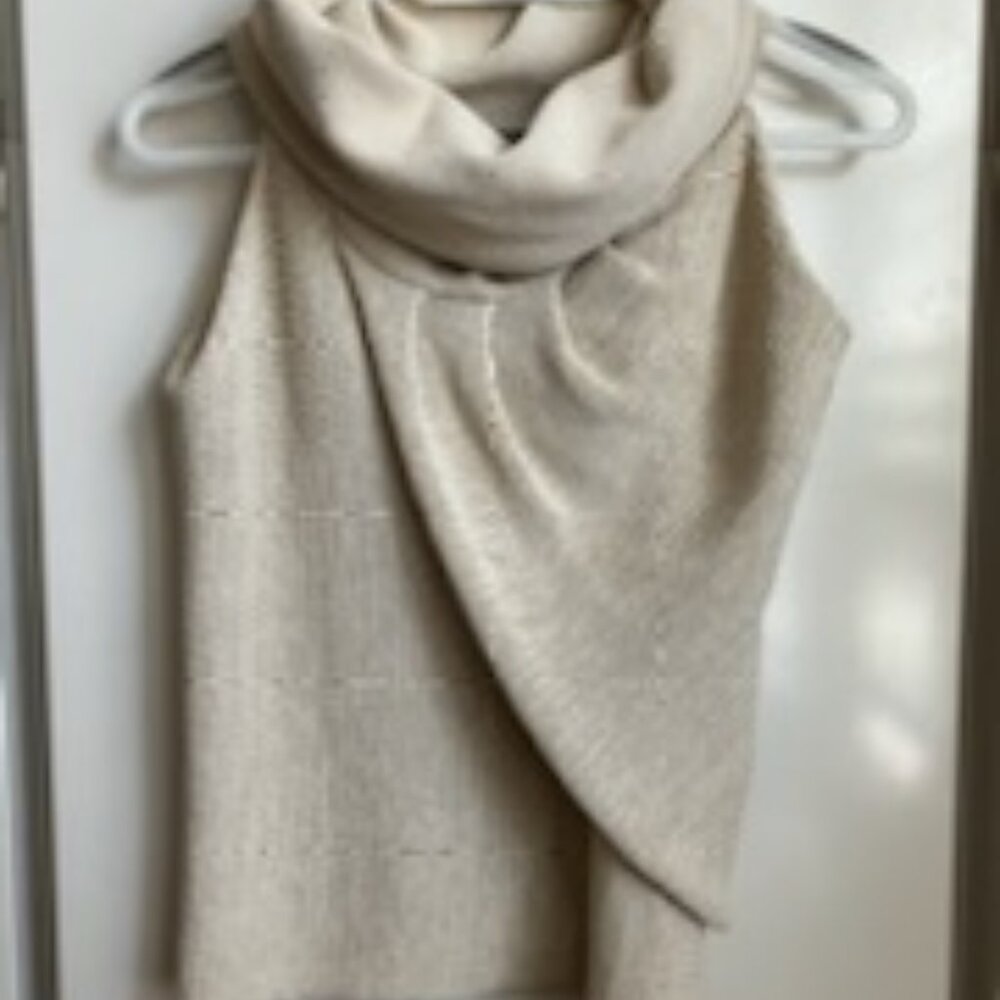 Donna Karan Black Label Cowl Neck Sleeveless Sweater